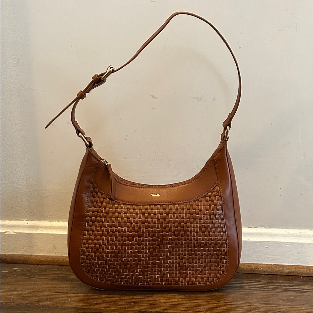 Cleobella Woven Leather Shoulder Bag